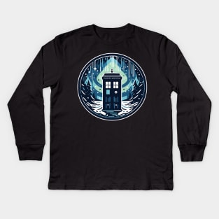 Tardis Greetings Kids Long Sleeve T-Shirt